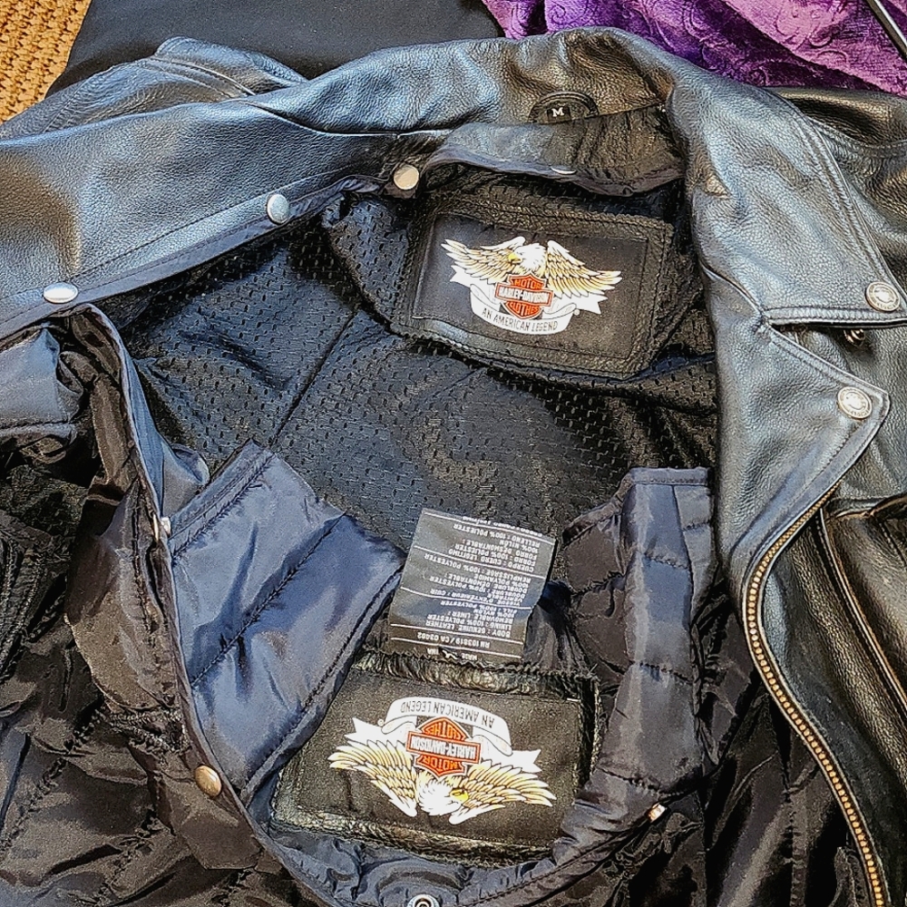 Harley Davidson MEDIUM Leather Jacket VENTED NEVADA w Removable LINER 98122-98VM